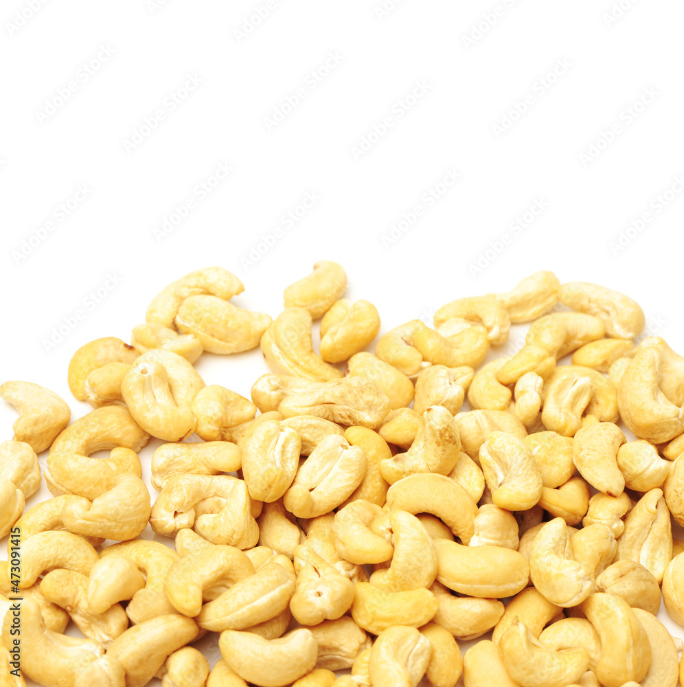 Cashew on white background Cashew on white background