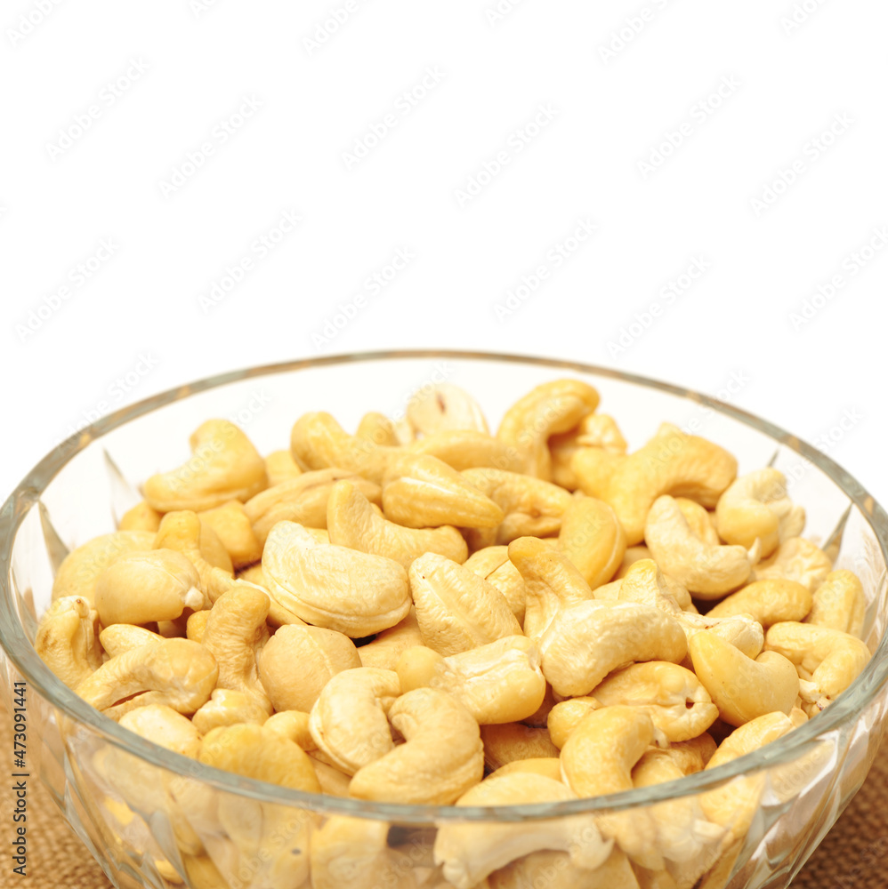 Cashew on white background Cashew on white background