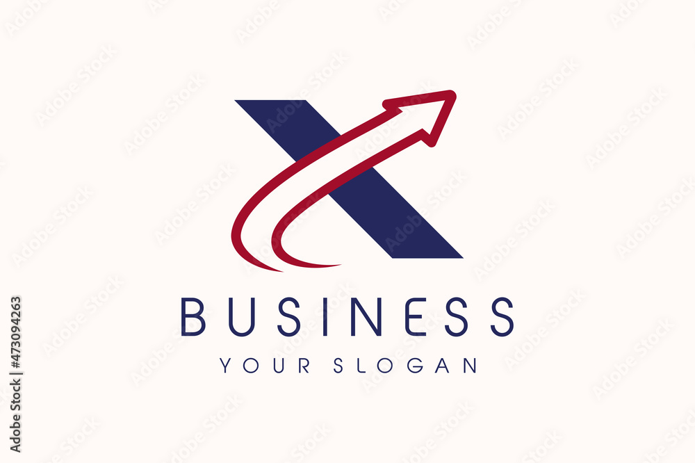 X Logo Arrow. Letter X Design Vector Illustration Modern Icon. X Logo Arrow. Letter X Design Vector Illustration Modern Icon.