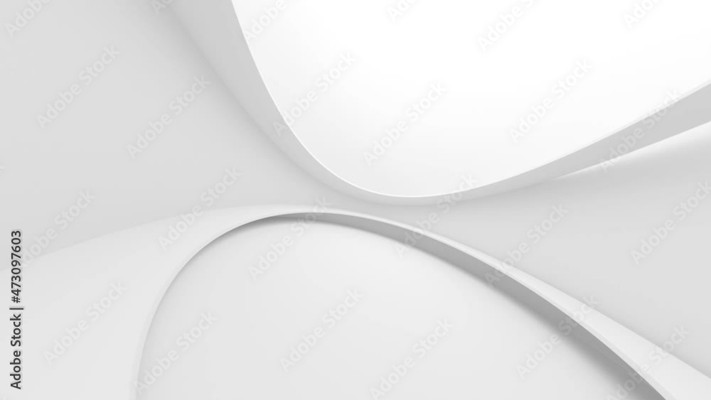 Minimal Architecture Graphic Design. White Modern Building Background. Fantastic Scandinavian Style