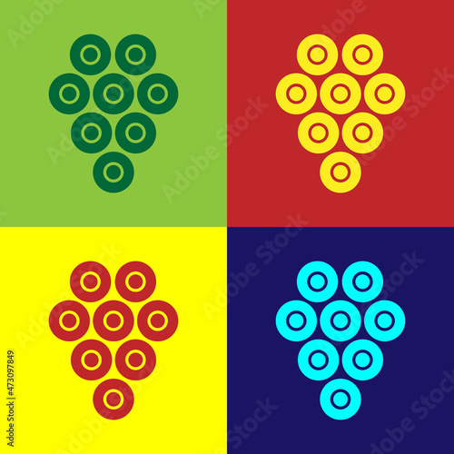 Pop art Caviar icon isolated on color background. Vector.