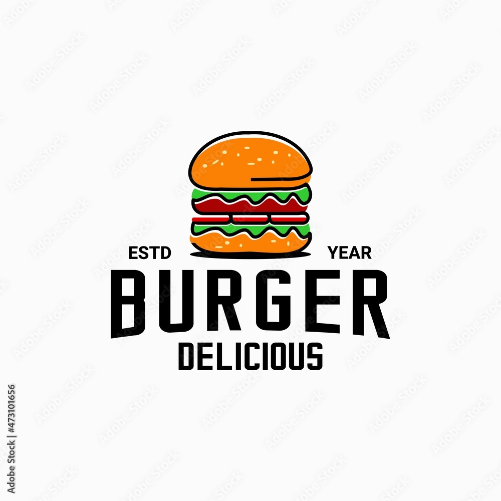 humberger restaurant logo vector design, can be used for product logos, templates and others humberger restaurant logo vector design, can be used for product logos, templates and others