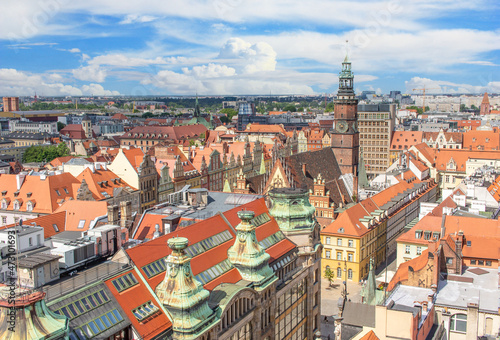 Wroclaw, Poland - largest city of Silesia, Wroclaw displays a colorful Old Town that becomes even more amazing if seen from the top of St Mary Magdalene Church