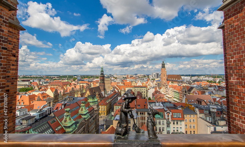 Billede på lærred Wroclaw, Poland -  largest city of Silesia, Wroclaw displays a colorful Old Town
