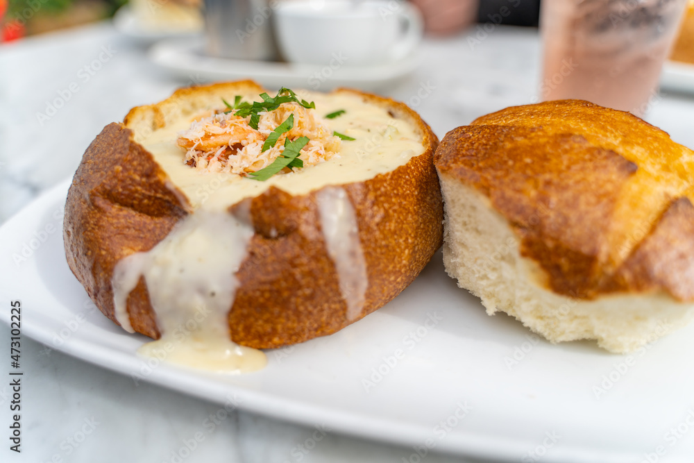 The famous California soup Clam Chowder. The famous California soup Clam Chowder.