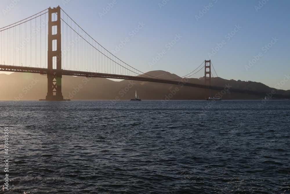 Amazing walk at the Golden Gate Bridge in San Francisco, United States of America. What a wonderful place in the Bay Area. Epic sunset and an amazing scenery. One of the most famous place in the world Amazing walk at the Golden Gate Bridge in San Francisco, United States of America. What a wonderful place in the Bay Area. Epic sunset and an amazing scenery. One of the most famous place in the world