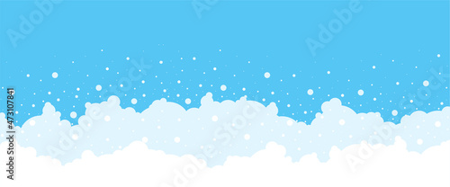 Soap bubble. Bath foam vector illustration. 