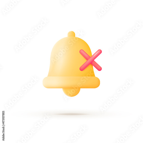 3d mute. 3d perspective phone. Vector design isolated. Call icon vector. 3d vector illustration icon