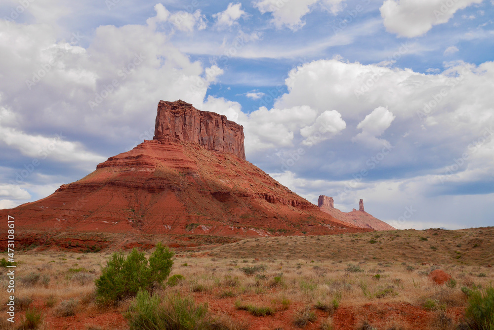 Fascinating pinnacle rock formations in the desert of Utah. Moab, USA.