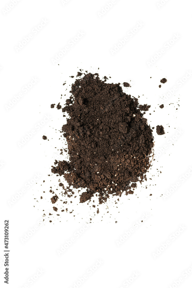 Black land for plant isolated on white background. Black land for plant isolated on white background.