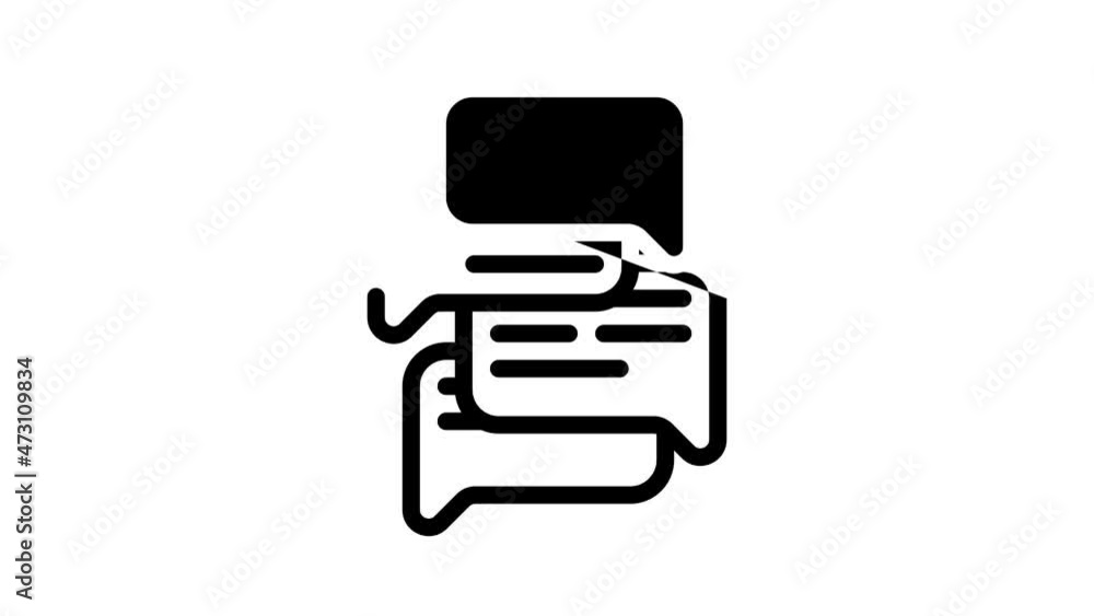 talk and discuss animated line icon talk and discuss sign. isolated on white background talk and discuss animated line icon talk and discuss sign. isolated on white background