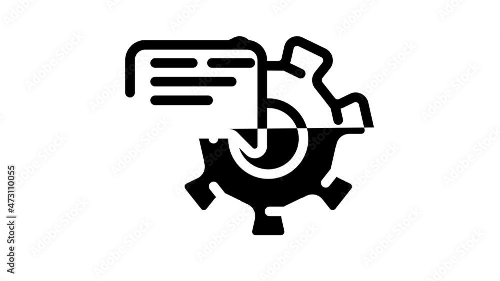 support communication animated line icon support communication sign. isolated on white background support communication animated line icon support communication sign. isolated on white background