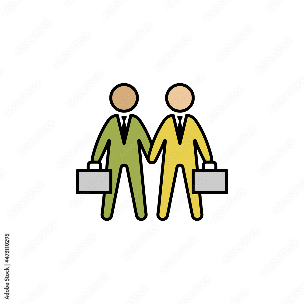 Deal, handshake, businessmen colored icon. Can be used for web, logo, mobile app, UI, UX Deal, handshake, businessmen colored icon. Can be used for web, logo, mobile app, UI, UX