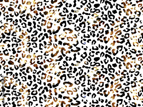 Seamless leopard pattern design  illustration background. Leopard print seamless. Fashionable background for fabric  paper  clothes. Animal pattern.