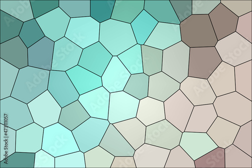 Pastel mixed aquamarine and red brown tile surface