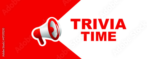 trivia time sign on white background photo