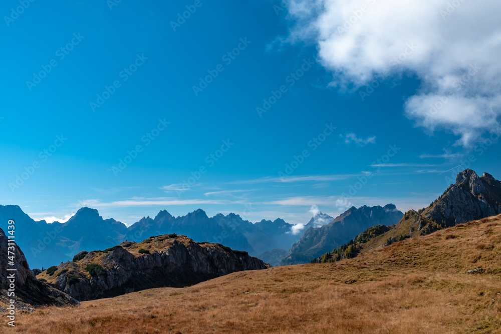 The Carnic Alps in a colorful autumn day The Carnic Alps in a colorful autumn day