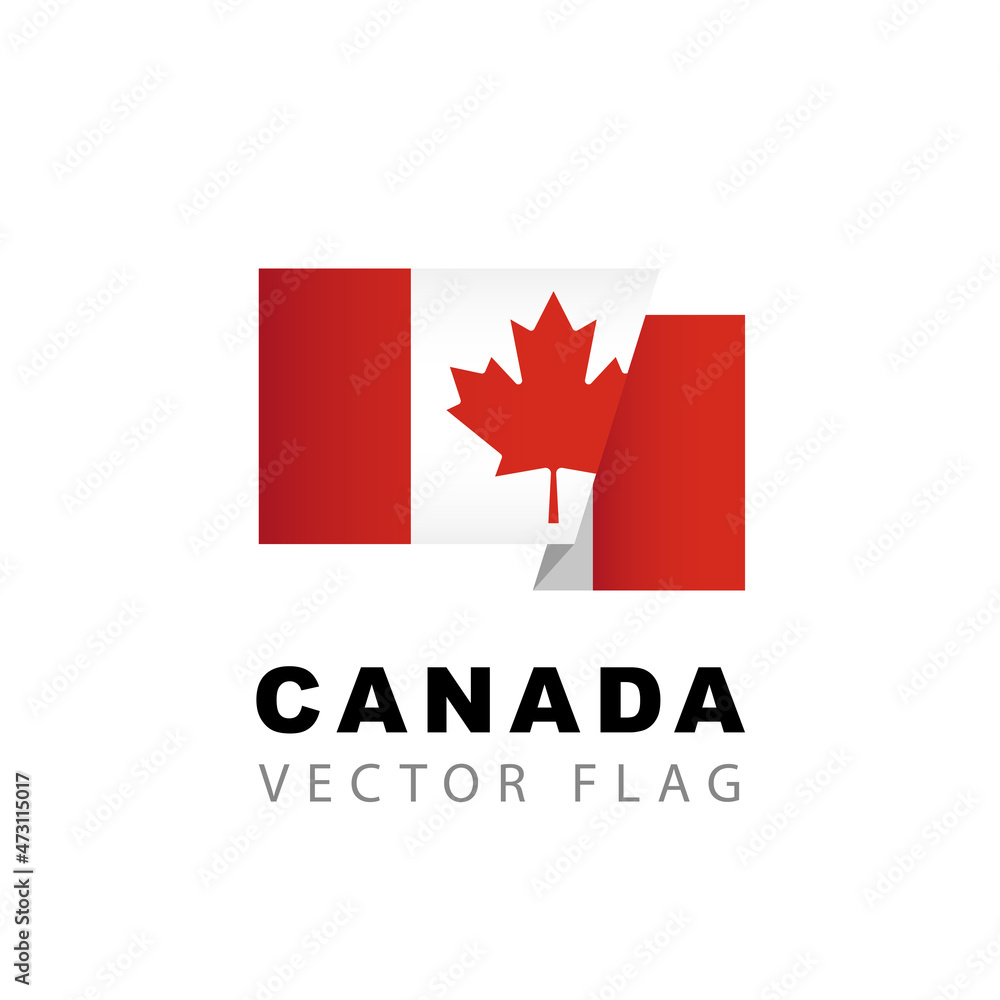 Flag of Canada. Vector illustration isolated on white background. Flag of Canada. Vector illustration isolated on white background.