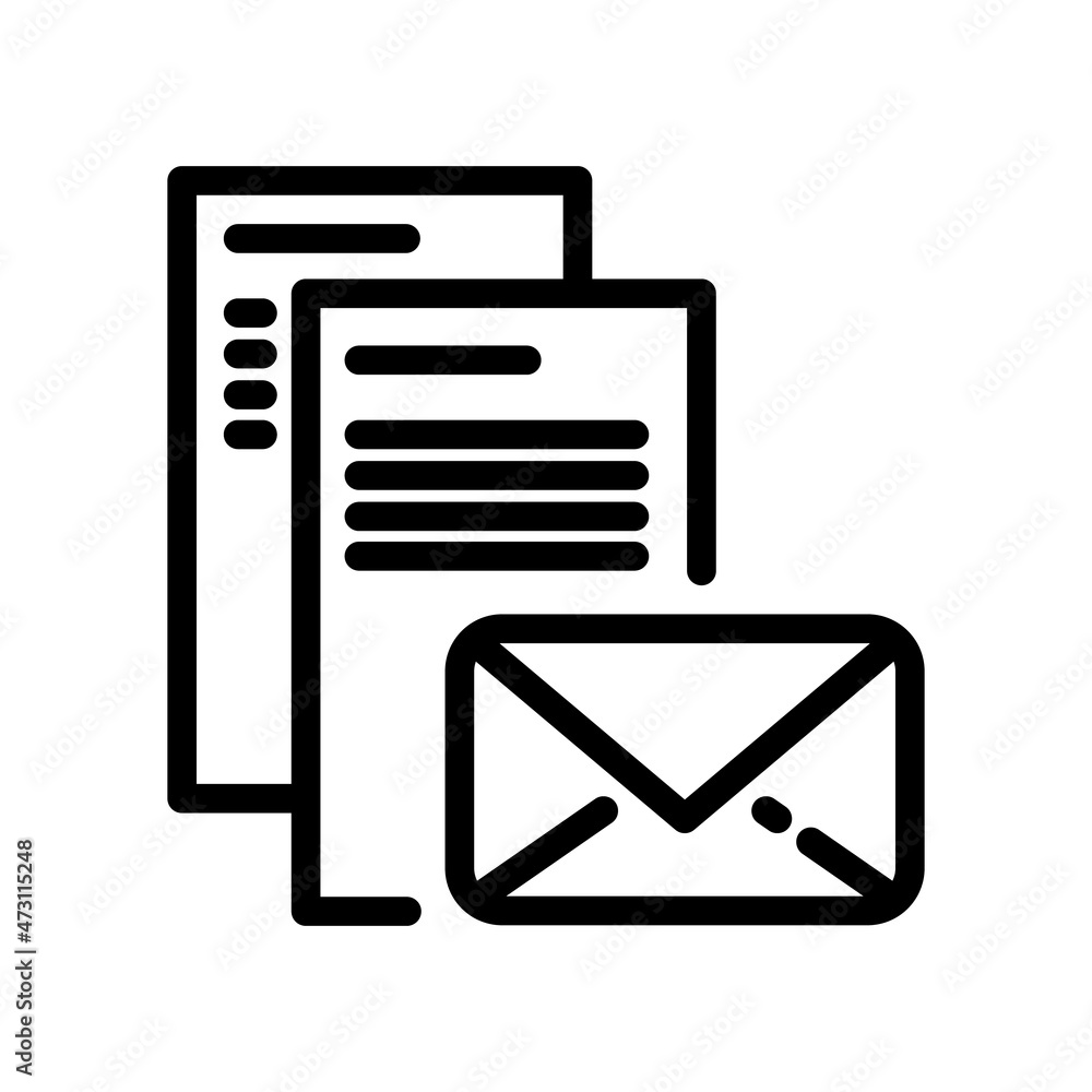 Mail icon. Send message pictogram for web. Line stroke vector eps10. Simple logo symbol isolated on white background. Outline icon . Mail icon. Send message pictogram for web. Line stroke vector eps10. Simple logo symbol isolated on white background. Outline icon .