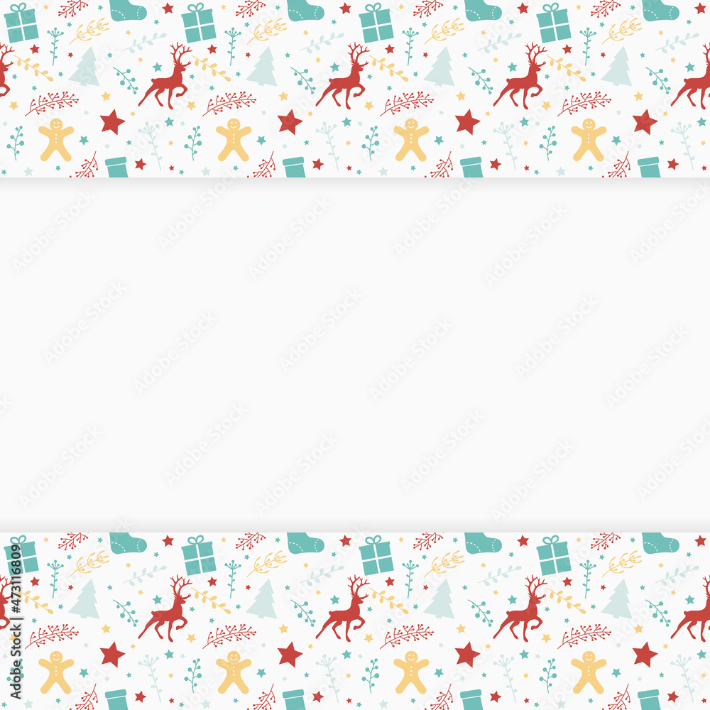 Concept of an empty background with festive ornaments. Christmas design. Vector Concept of an empty background with festive ornaments. Christmas design. Vector