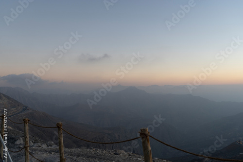Sunset in Jebel Jais Mountains