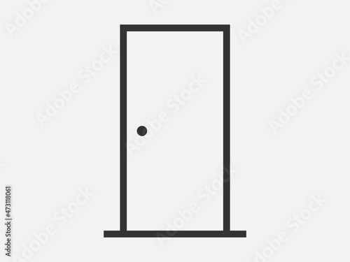 Close icon vector sign. Door icons symbol web design.