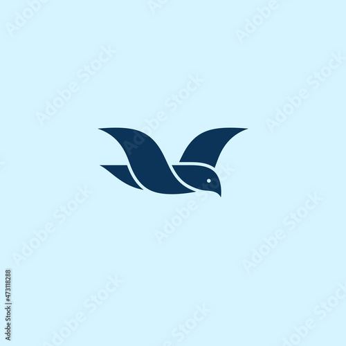 Bird Logo design vector template - minimal style.