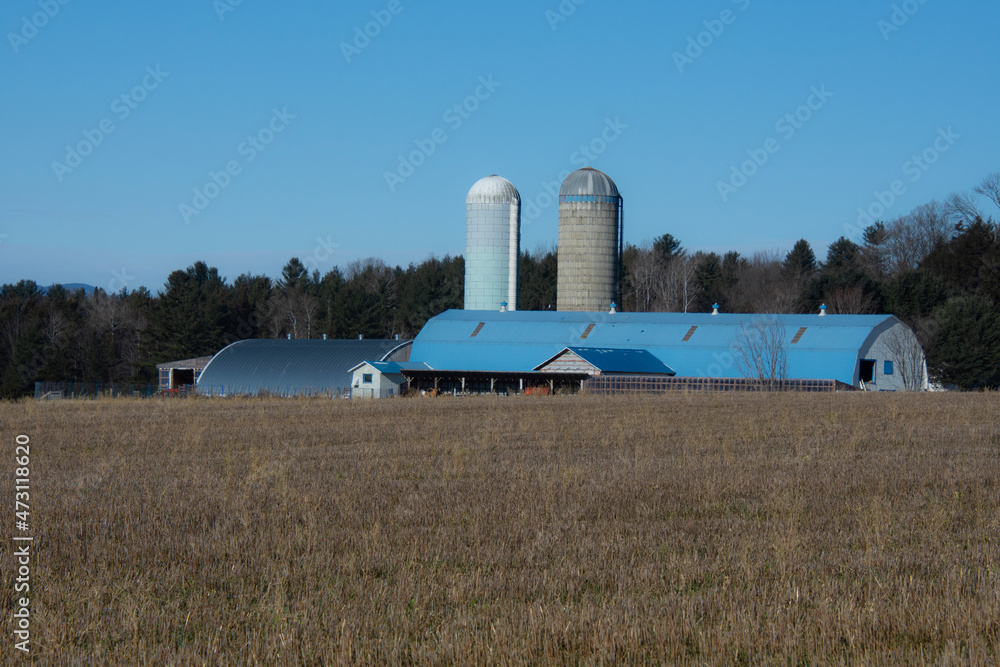 Countryside landscape with farm in Quebec, Canada Countryside landscape with farm in Quebec, Canada
