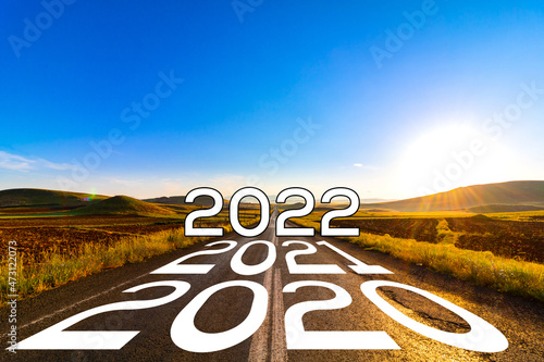 2022 new year concept idea background photo. countdown of years to 2022