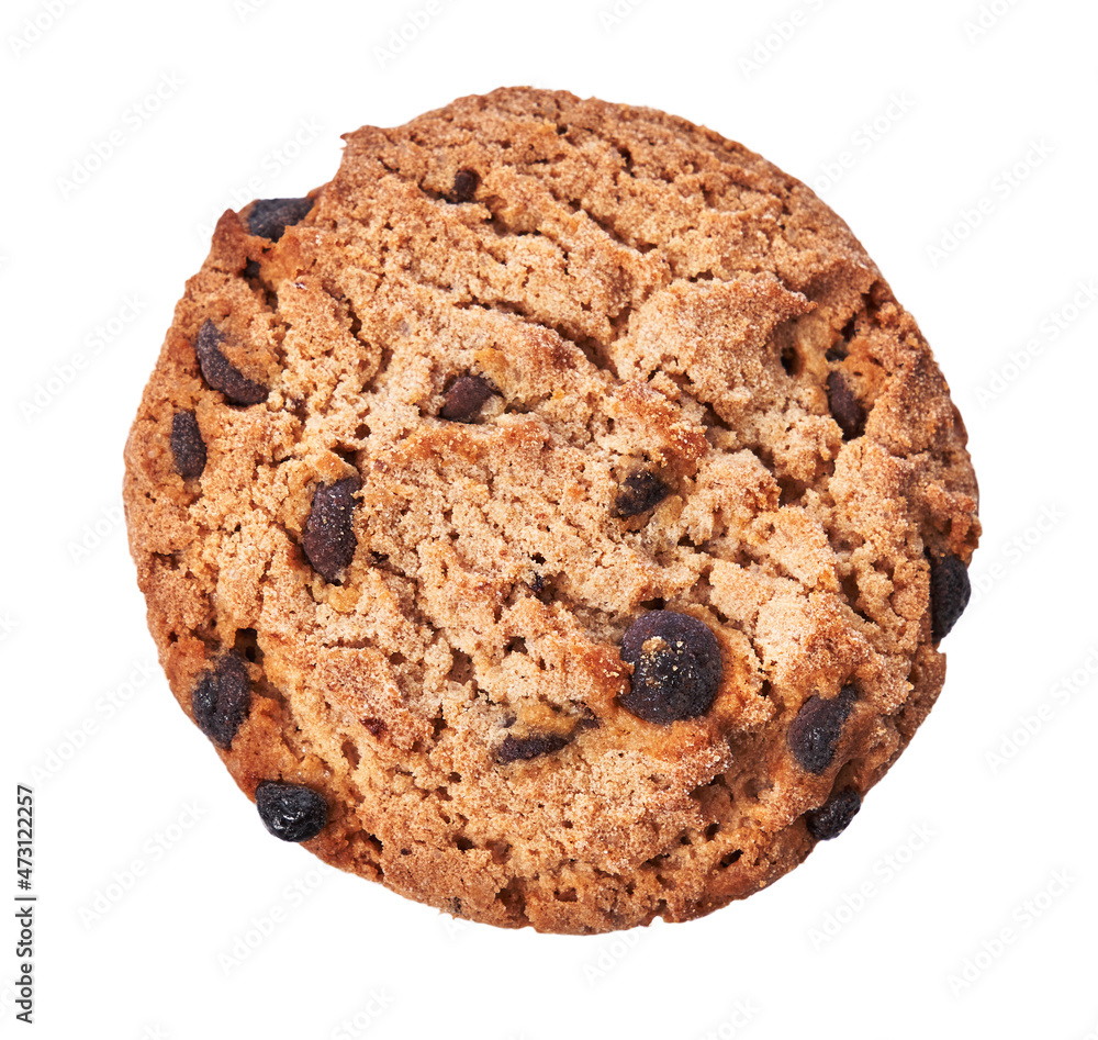Delicious chocolate cookie isolated on a white background Delicious chocolate cookie isolated on a white background