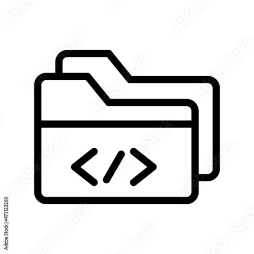 Coding Line Vector Icon Design