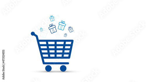 icona, cestino, carrello, compere, acquisti online, regali di natale, natale	
