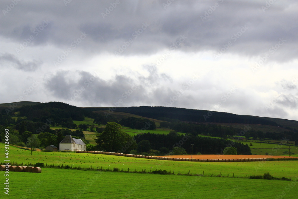 Cloudy Scottish countryside