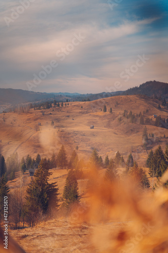 sunset in the Bucovina mountains