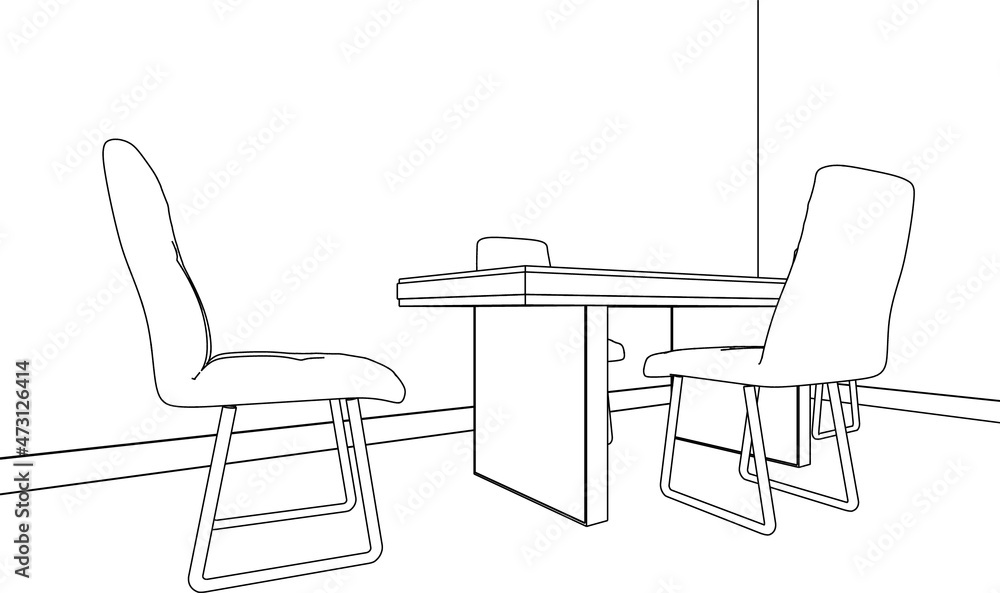 Flat vector illustration isolated on white background. Modern office Cabinet. Flat vector illustration isolated on white background. Modern office Cabinet.
