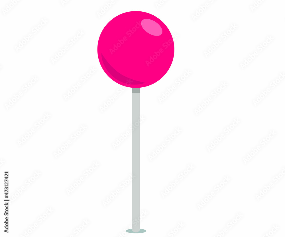 Illustration of a simple pink map pin Illustration of a simple pink map pin