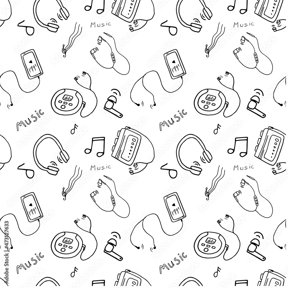 seamless vector pattern music doodle seamless vector pattern music doodle