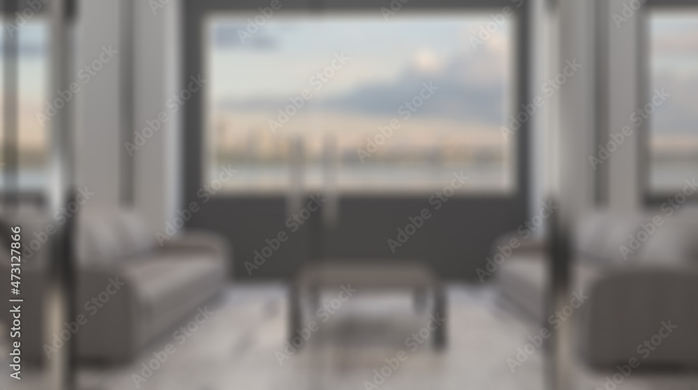Bokeh blurred phototography. Modern office Cabinet. 3D rendering. Meeting room Bokeh blurred phototography. Modern office Cabinet. 3D rendering. Meeting room
