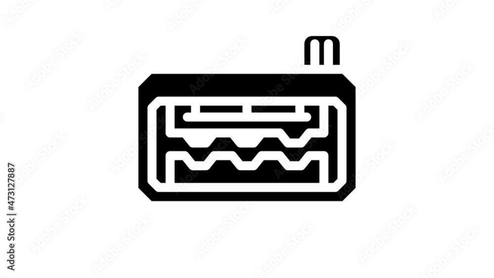metal part production machine animated glyph icon metal part production machine sign. isolated on white background metal part production machine animated glyph icon metal part production machine sign. isolated on white background