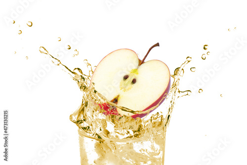 Foto apple juice splash isolated