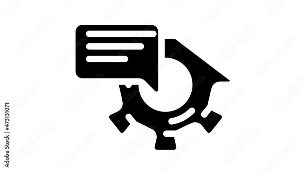support communication animated glyph icon support communication sign. isolated on white background support communication animated glyph icon support communication sign. isolated on white background