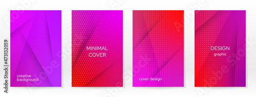 Minimal Poster. Pastel Soft. Rainbow Gradient Set.