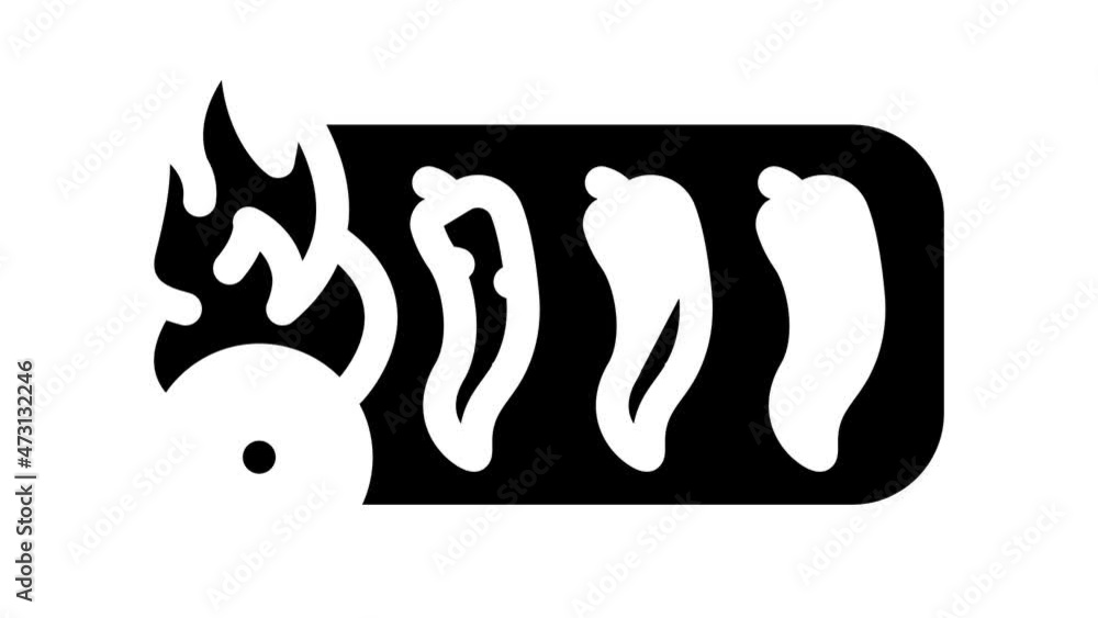 pepper spice label animated glyph icon pepper spice label sign. isolated on white background pepper spice label animated glyph icon pepper spice label sign. isolated on white background