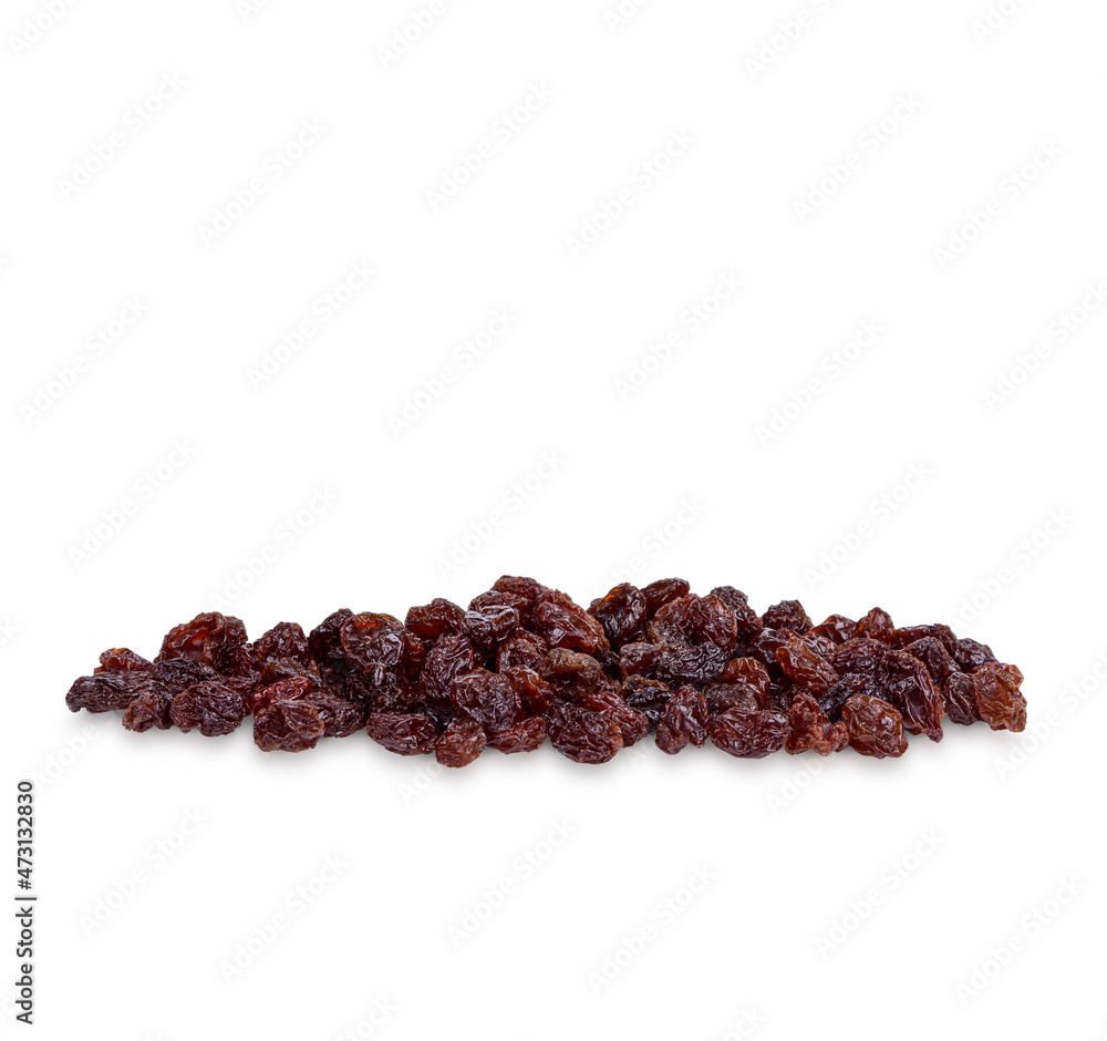 Obraz premium Dried raisins isolated on white background