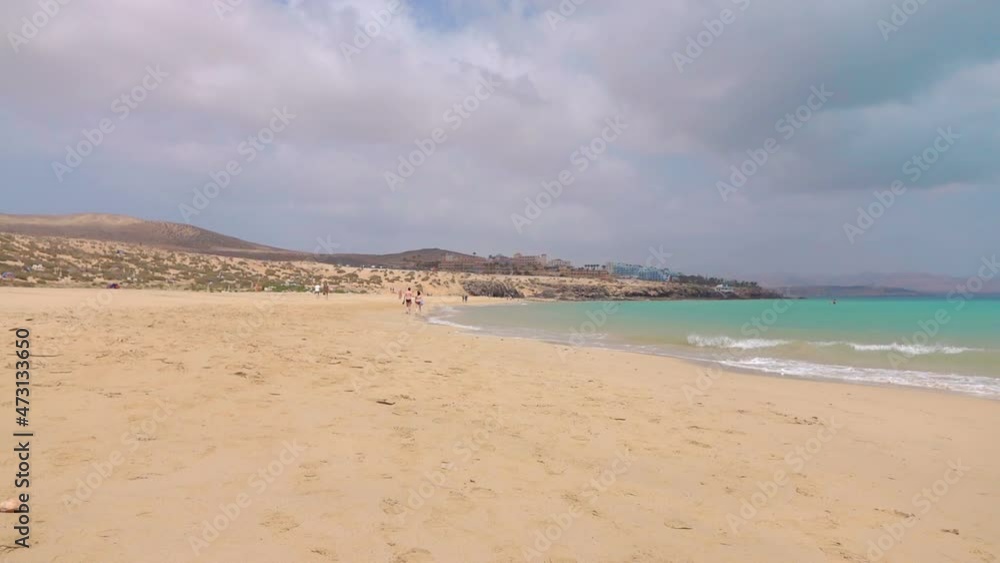 Beach landscape on Fuerteventura in Spain in slow motion 120fps Beach landscape on Fuerteventura in Spain in slow motion 120fps
