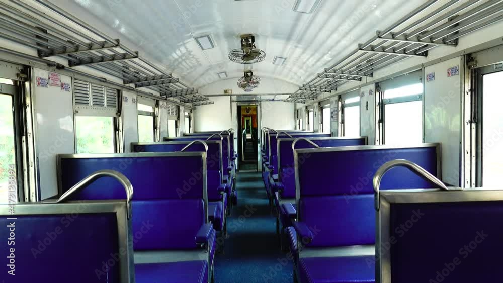 4k Interior old coach commuter train. Train car inside. Absence of travelers passengers
4k Interior old coach commuter train. Train car inside. Absence of travelers passengers