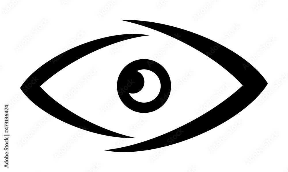 The eye icon. Simple vector illustration.
The eye icon. Simple vector illustration.