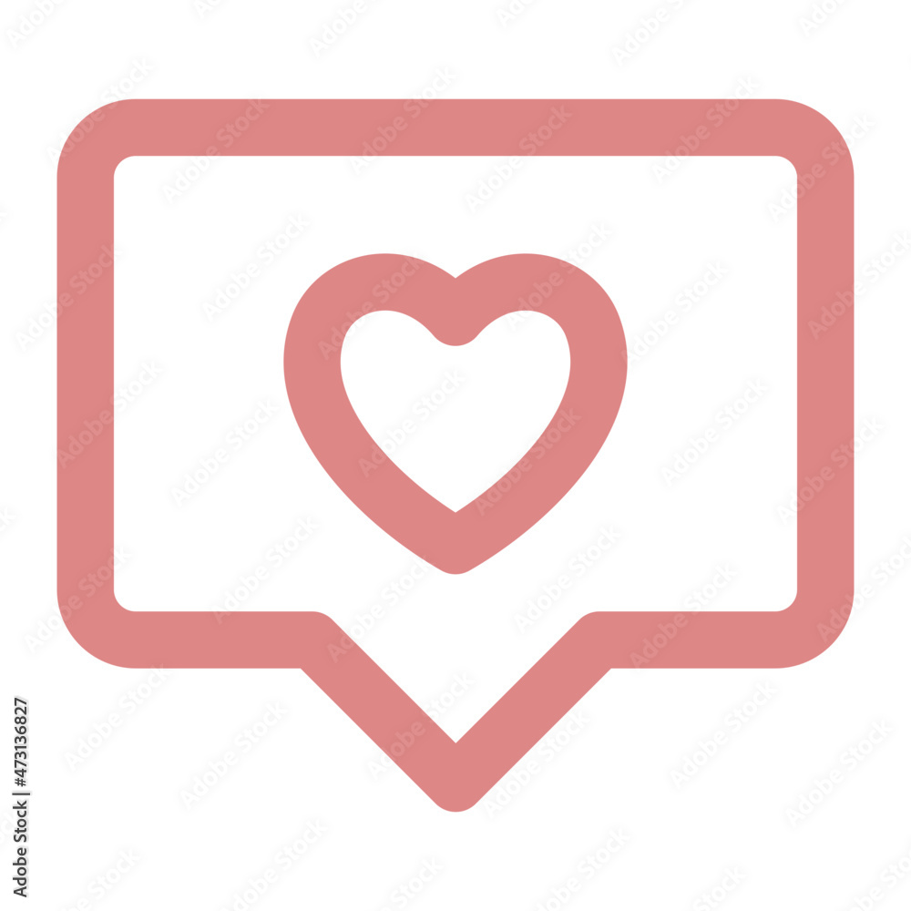 Love icon Editable Stroke - Heart icon and bubble chat or message Love icon Editable Stroke - Heart icon and bubble chat or message