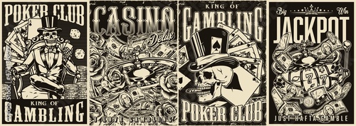Gambling vintage posters