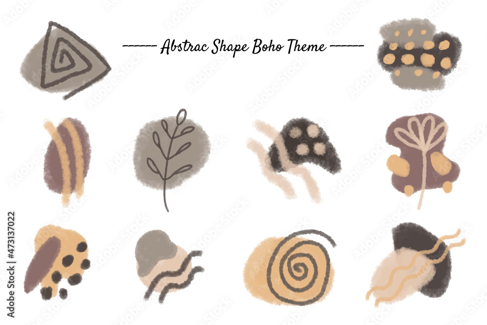abstract shape boho theme abstract shape boho theme